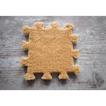 Világosbarna színű pixel puzzleszőnyeg darab (15 x 15 cm)