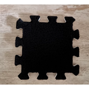 Fekete színű pixel puzzleszőnyeg darab (15 x 15 cm)